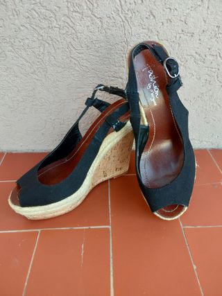 SANDALIA TACÓN CUÑA CORCHO\\/ESPARTO DE MARYPAZ de segunda mano por 20,99  EUR en Algete en WALLAPOP