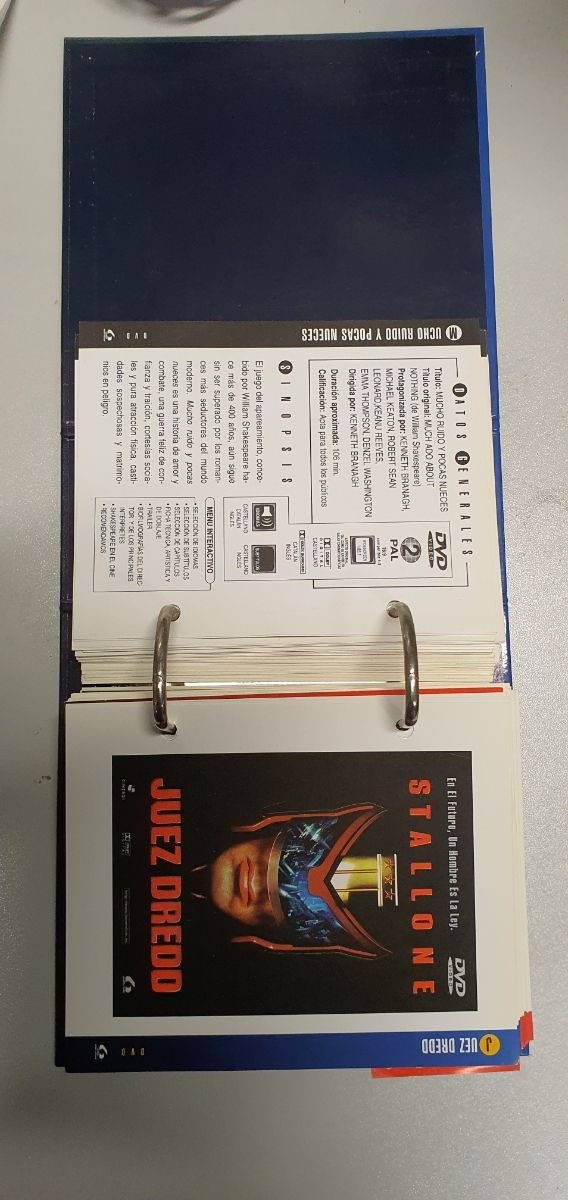 fichero técnico de películas