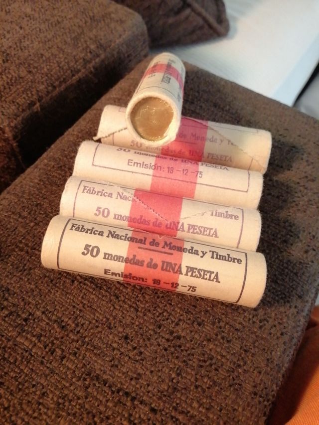 cartucho 50 monedas de 1 pta