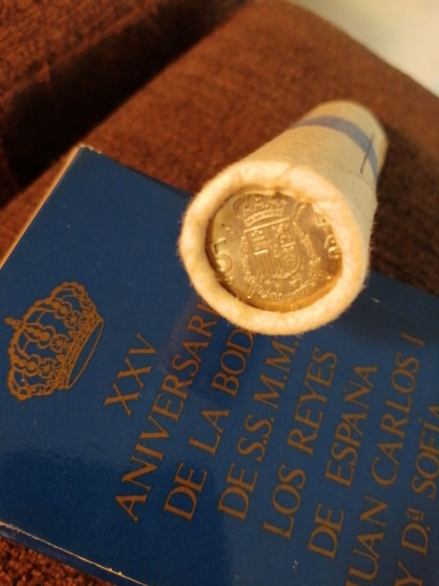 cartucho 50 monedas 5 ptas