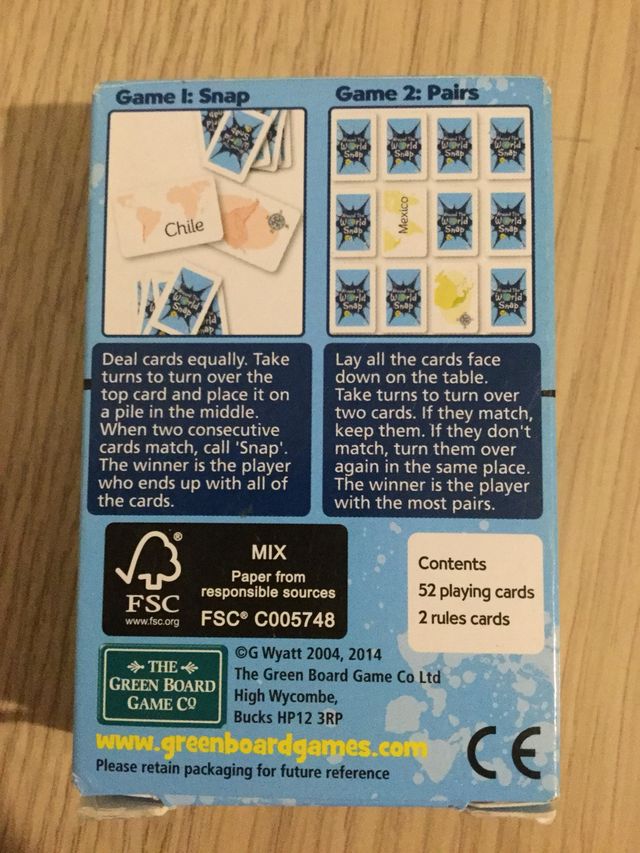 2 set di carte inglesi