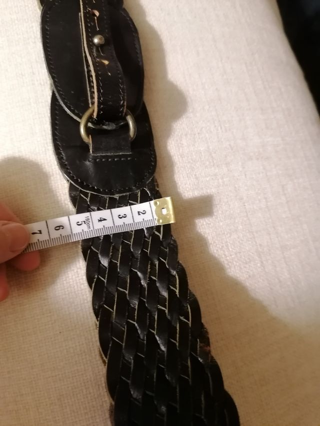 cinturón cuero trenzado