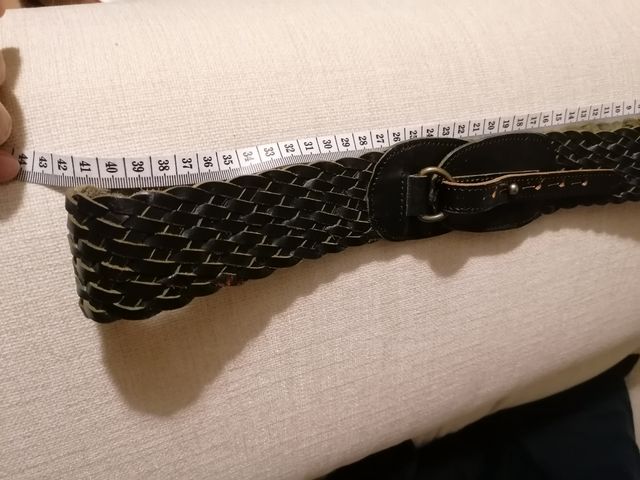 cinturón cuero trenzado