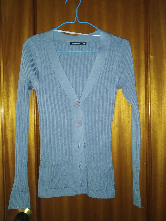 Chaqueta Punto Gris, talla 38 NUEVA