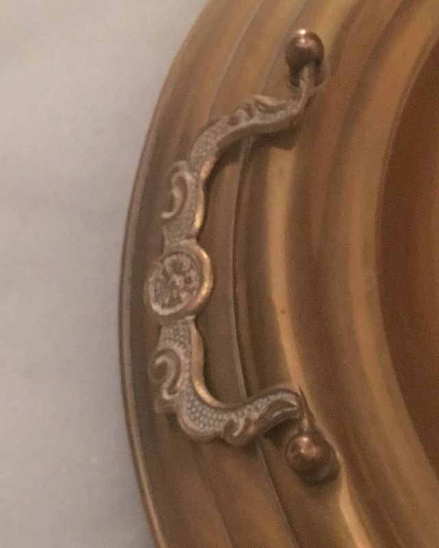 ANTIGUO BRASERO METAL DORADO (SIGLO XIX)