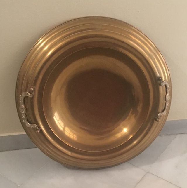 ANTIGUO BRASERO METAL DORADO (SIGLO XIX)