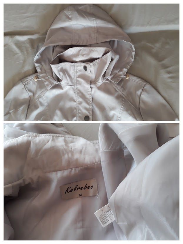 Chaqueta gabardina mujer abrigo beige negro M-L