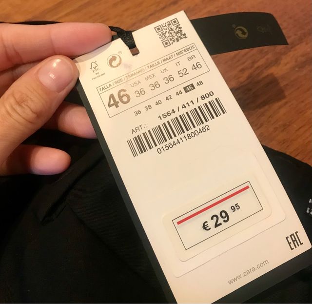 Pantalón de traje Zara negro