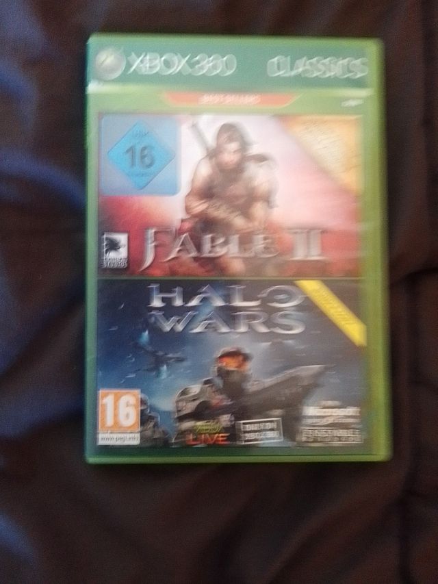 2 giochi Fable 2+Halo Wars Xbox 360