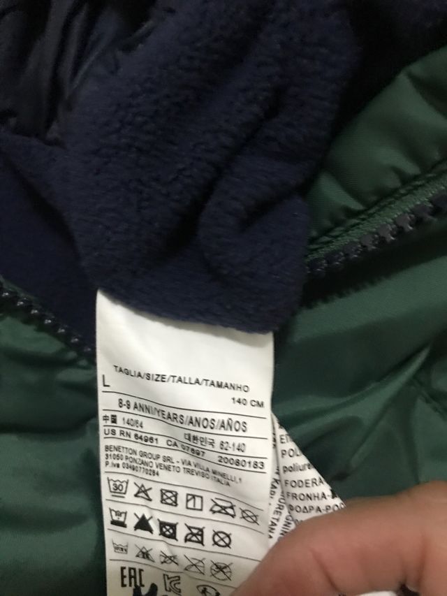 Cazadora entretiempo benetton 8/9años