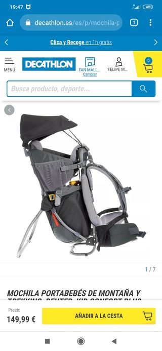 Mochilas portabebes Decathlon de segunda mano en WALLAPOP