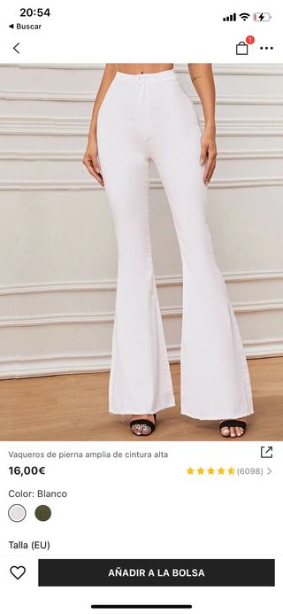 Pantalones campana Shein talla XS de segunda mano por 14 EUR en Valencia en  WALLAPOP