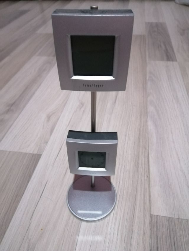 Termometro, igrometro e orologio