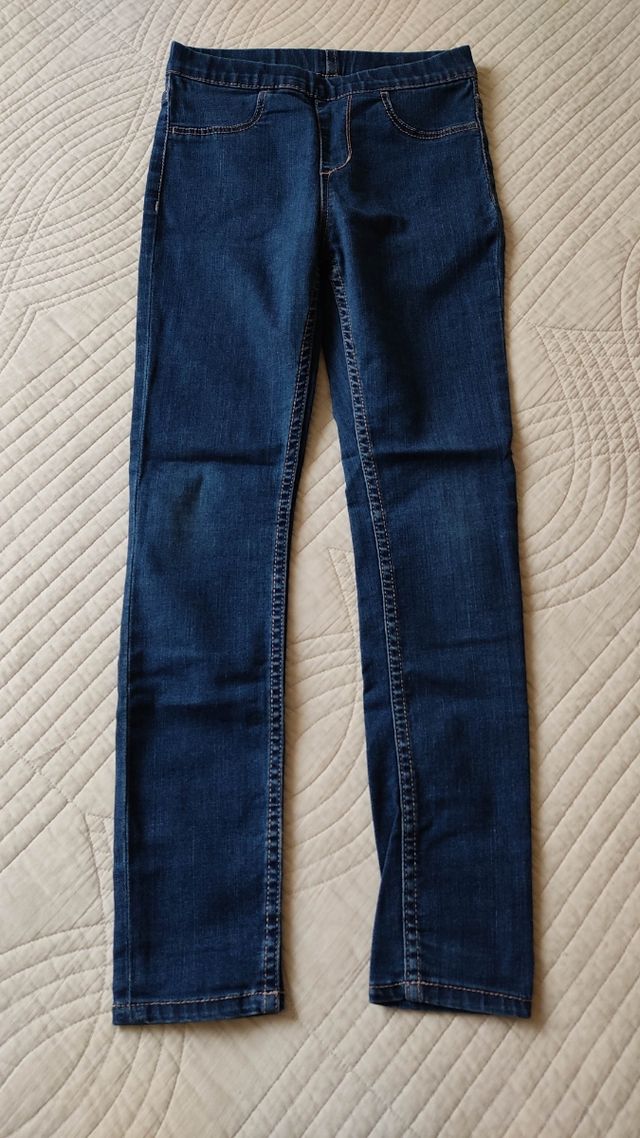 3 Leggings vaqueros niña T 8-9