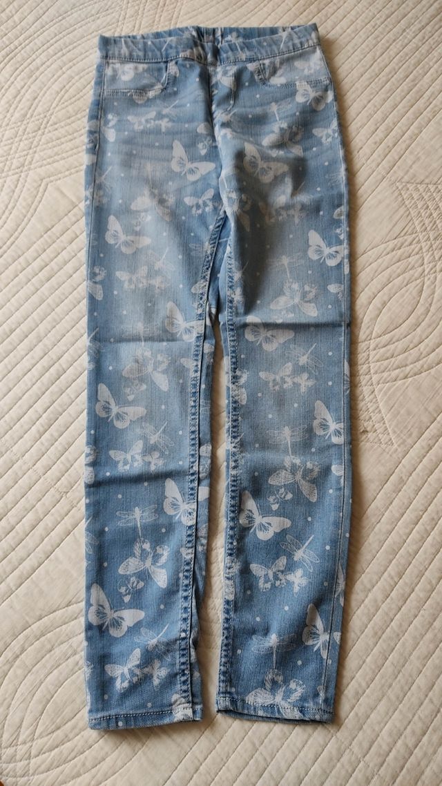 3 Leggings vaqueros niña T 8-9