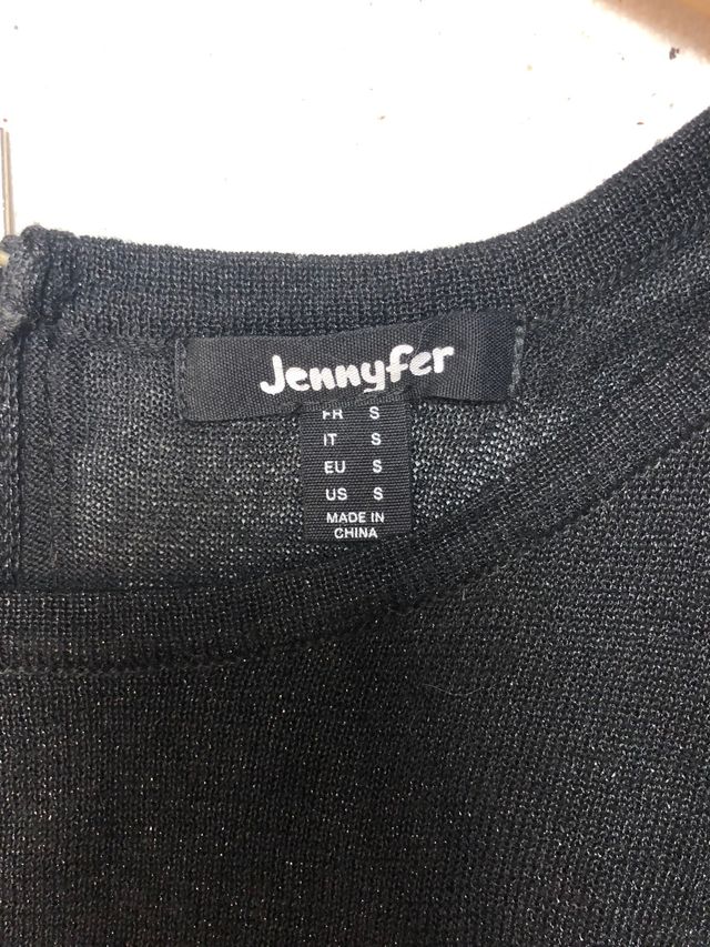 Camiseta hilo negra reflejos dorados