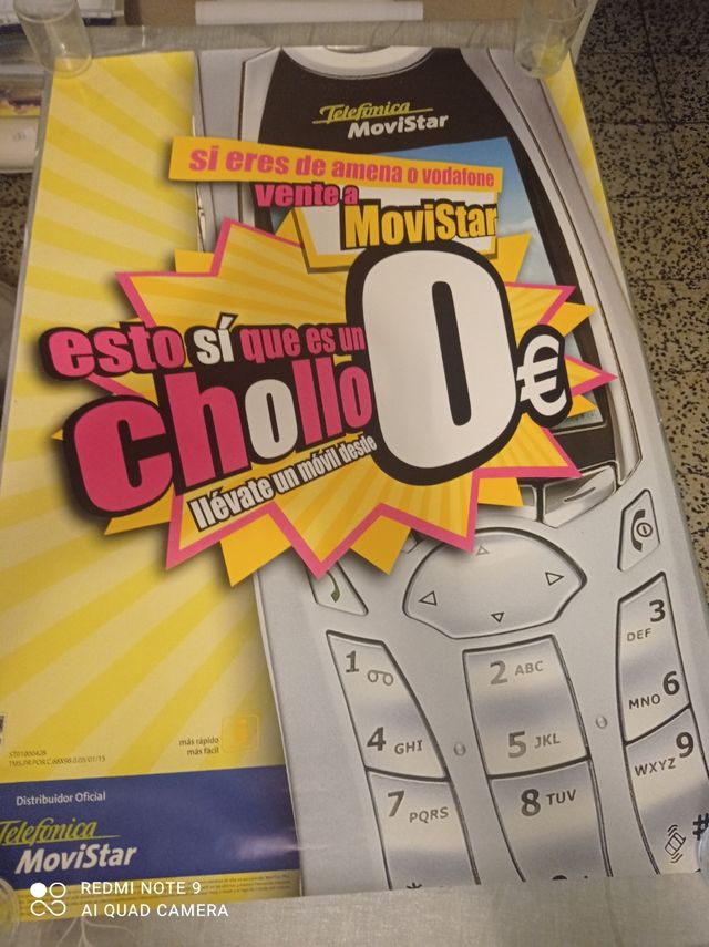 lote carteles cartel de móvil movistar