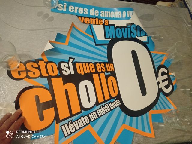 lote carteles cartel de móvil movistar