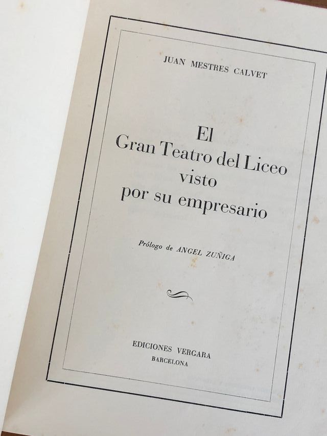 El Gran Teatro del Liceo de Juan Mestres Calvet