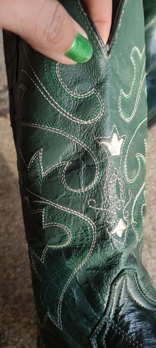 bota vaquera de piel de anguila original