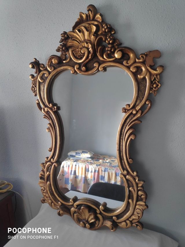 Espejo Cornucopia Oro Viejo