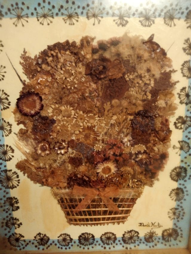 cuadro de flores secas