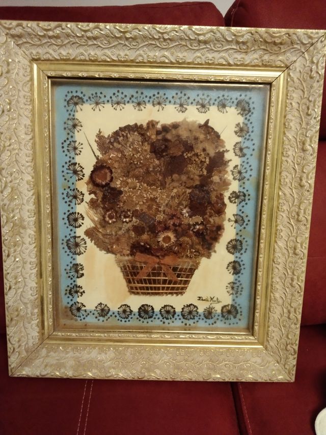 cuadro de flores secas