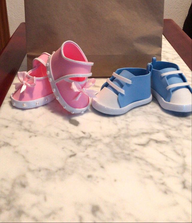 Zapatitos para baby shower recuerdos
