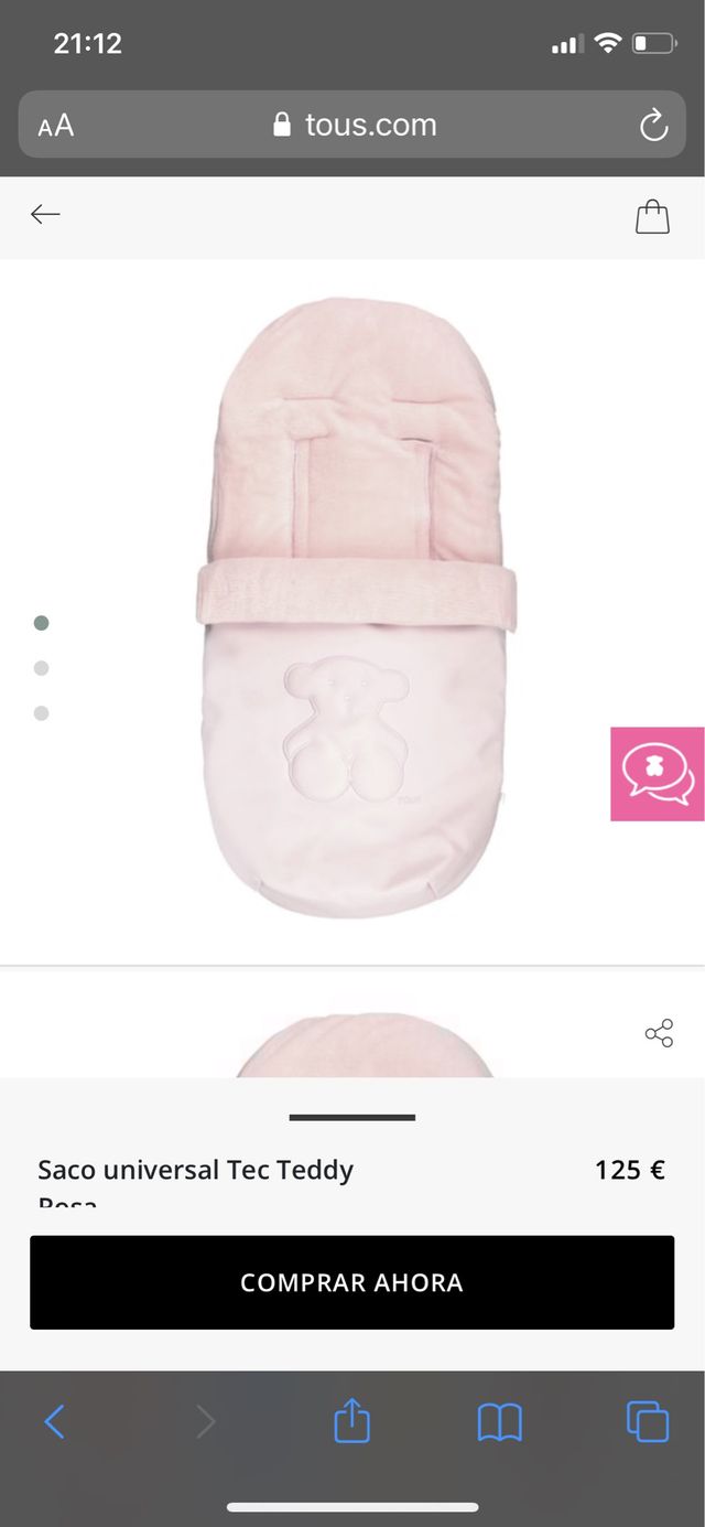 Saco universal Tous Teddy Rosa