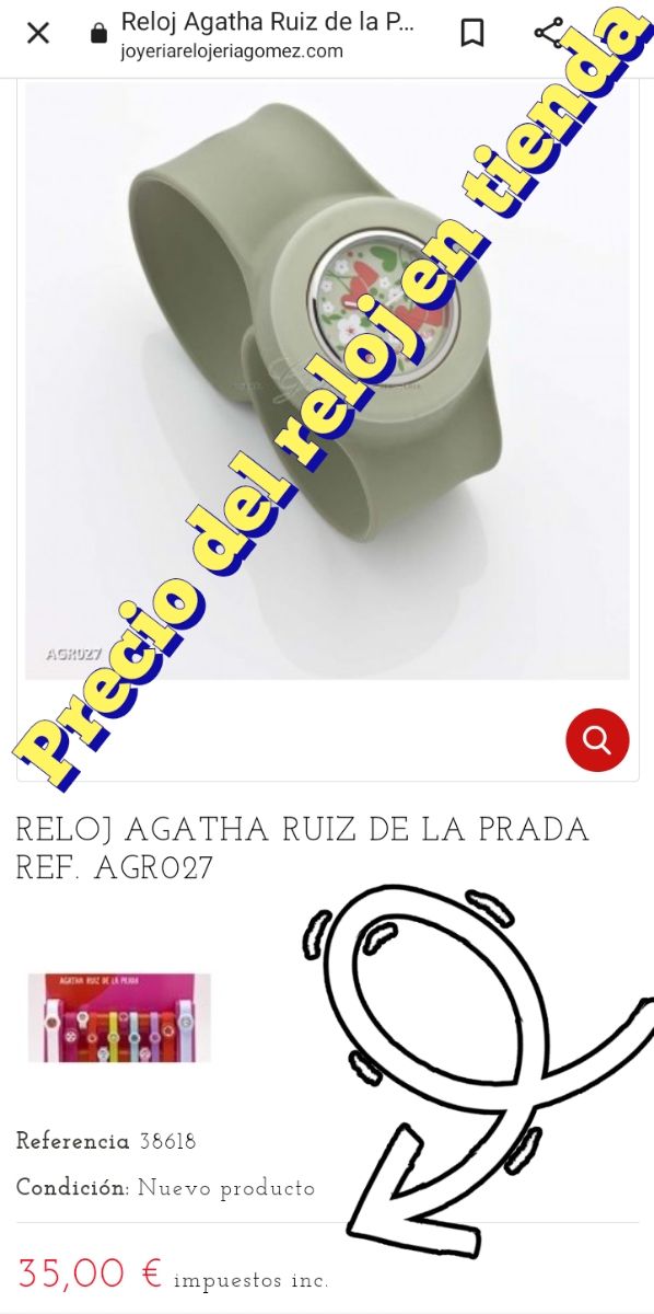 RELOJ AGATHA RUIZ DE LA PRADA