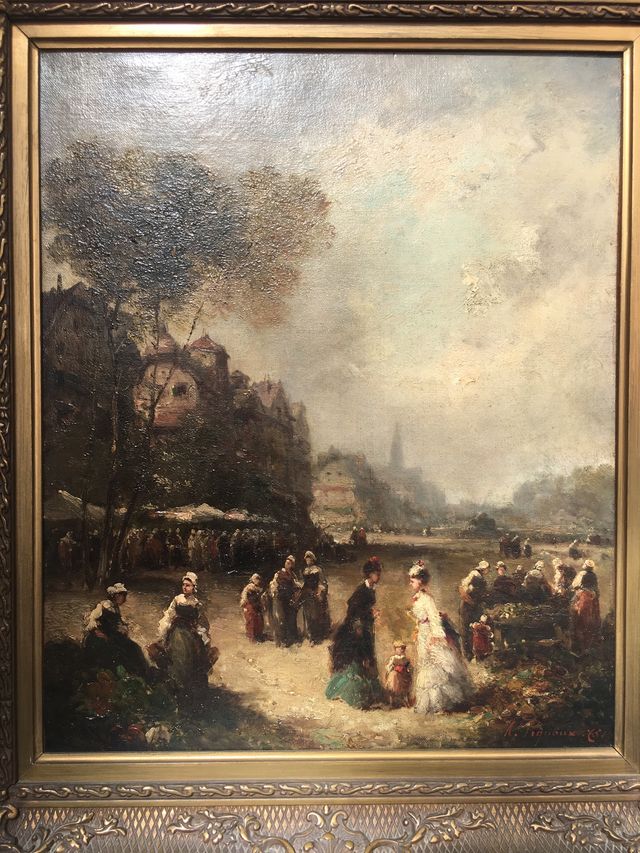 Cuadro antiguo año 1875 oleo sobre lienzo