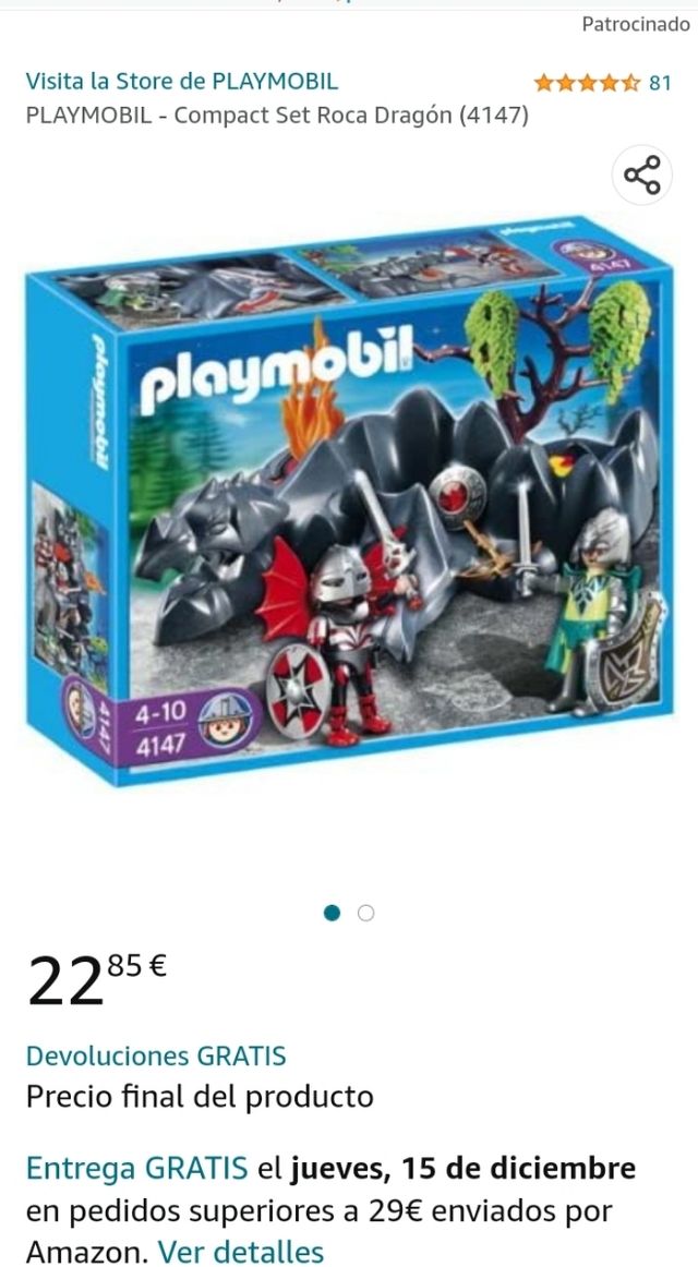 Playmobil 4147 roca dragones.
