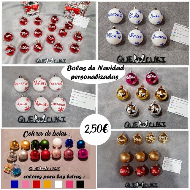 bola de navidad de 6 cm personalizada