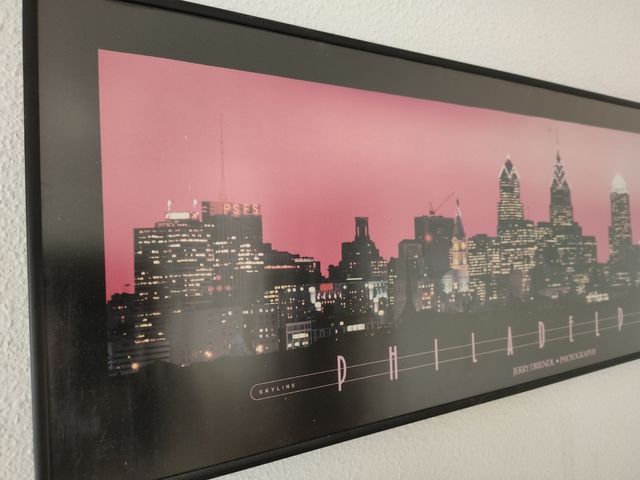Póster enmarcado del skyline de Filadelfia
