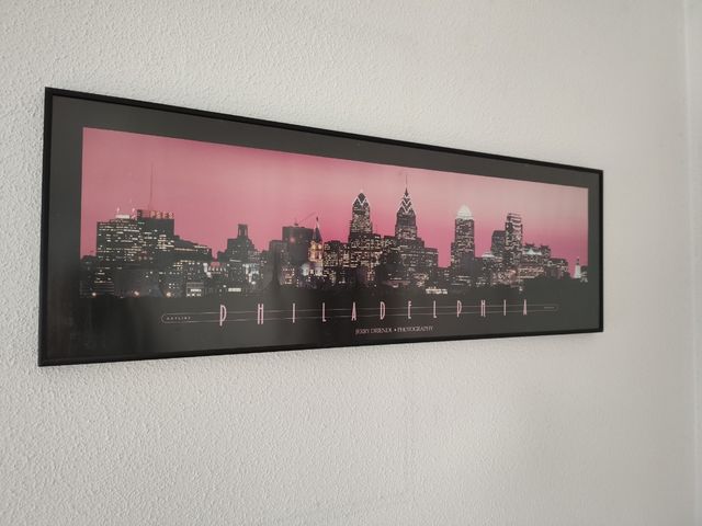 Póster enmarcado del skyline de Filadelfia