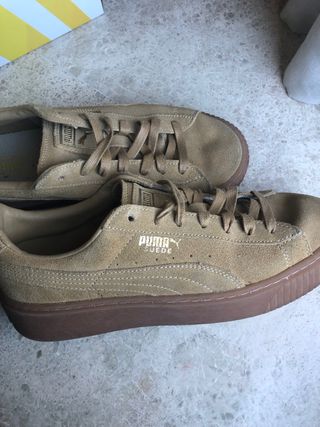 zapatillas puma marron