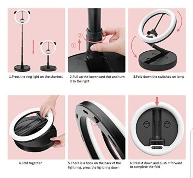 Aro de luz con plataforma giratoria