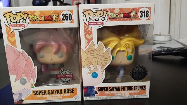 pack dragon ball super: Trunks  Goku Black Rosé