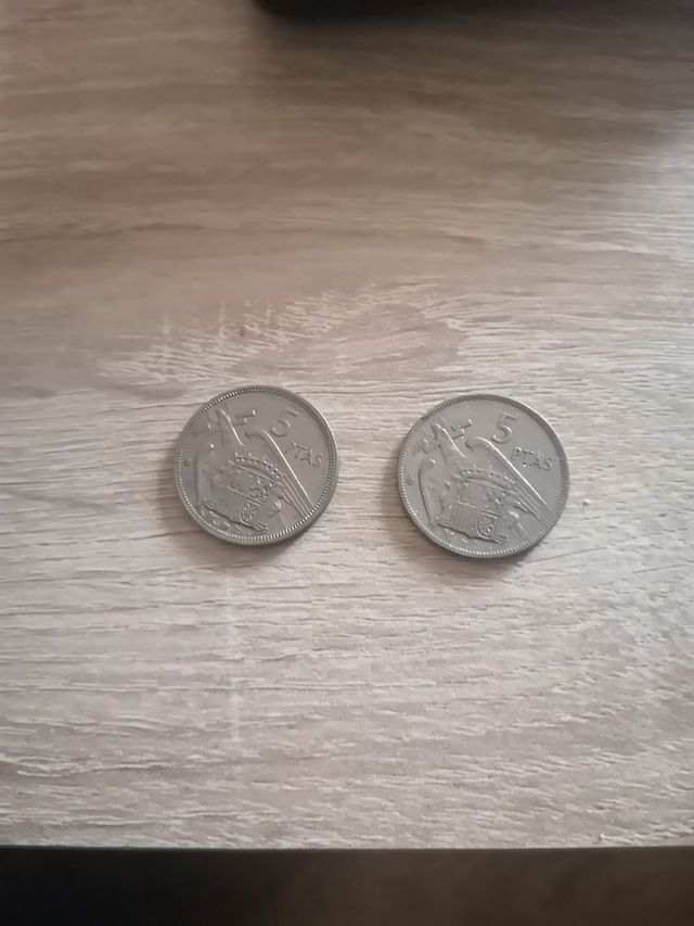 moneda de 5 pesetas 1957