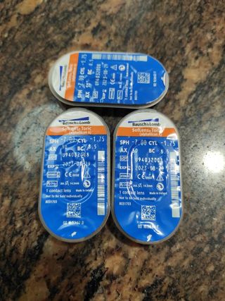 3 lentillas miopía y astigmatismo de segunda mano por 10 EUR en Premià de  Mar en WALLAPOP
