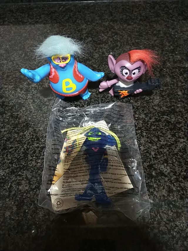 Figuras de la película Trolls 2 de MacDonalds