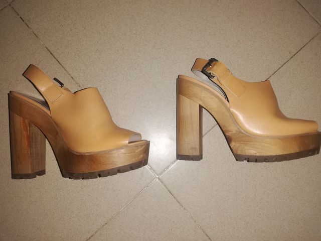 zancos Zara madera nuevos