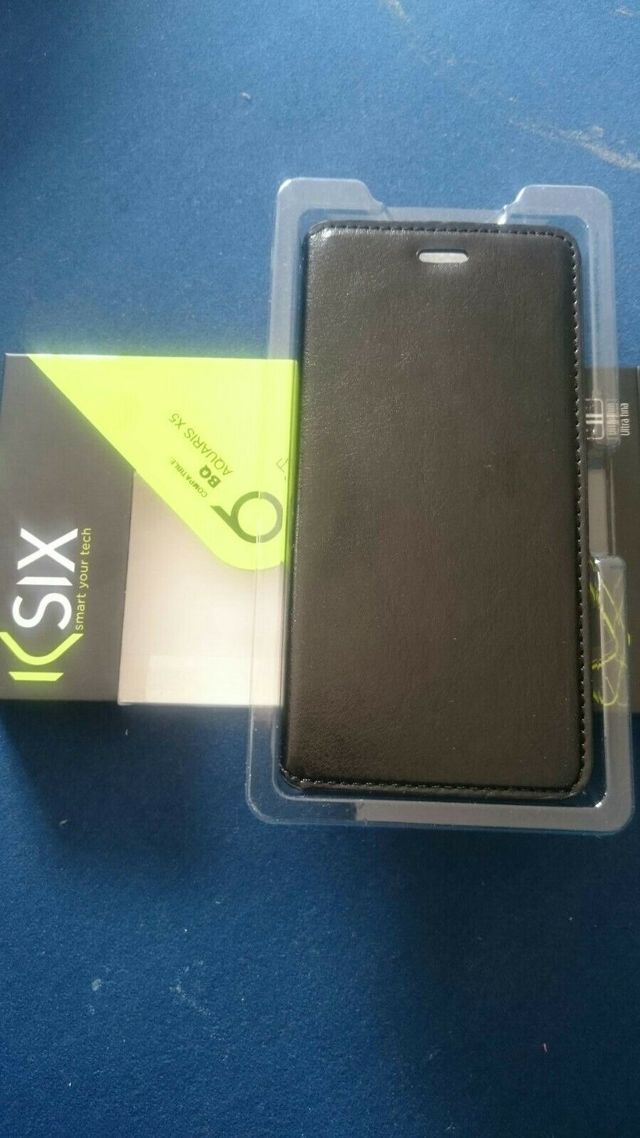 Funda folio BQ Aquaris X5, negro