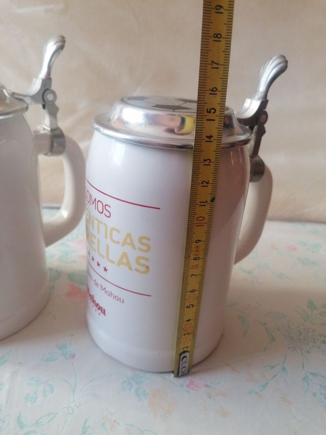 2 jarras porcelana con tapa