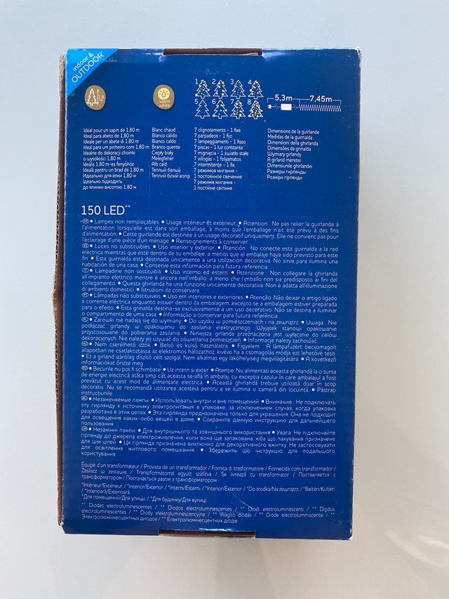 Luces de Navidad 150 Led de luz cálida