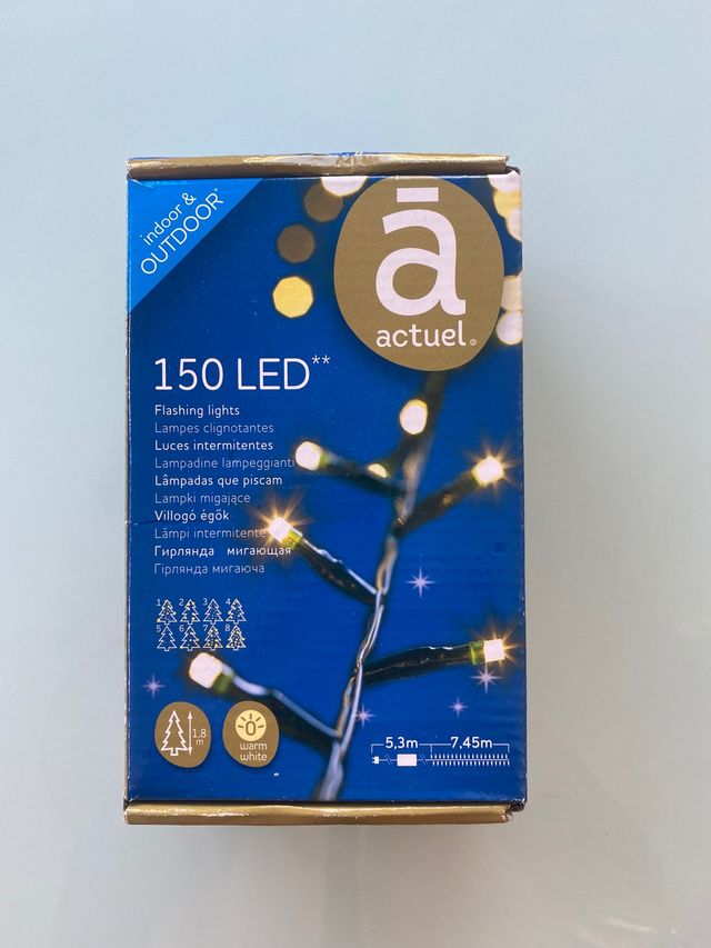 Luces de Navidad 150 Led de luz cálida