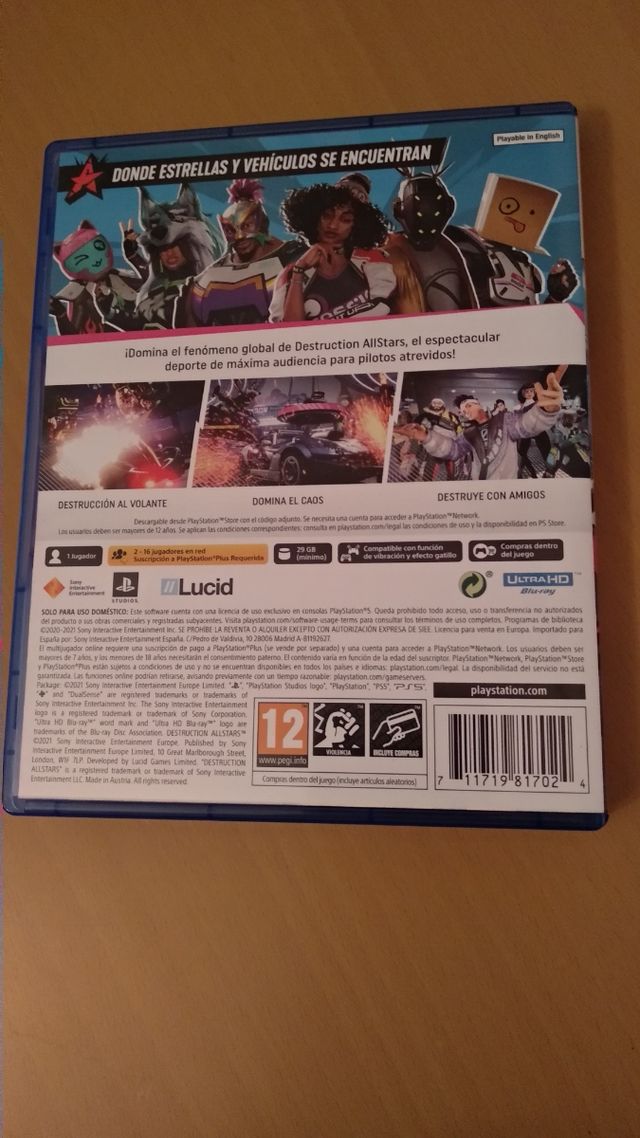 juego ps5 "Destruction Allstars"