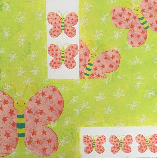 Cuadro infantil mariposas