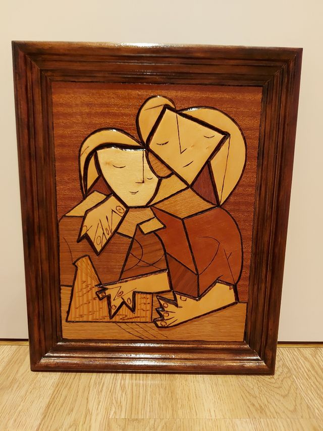 Cuadro hecho a mano en madera