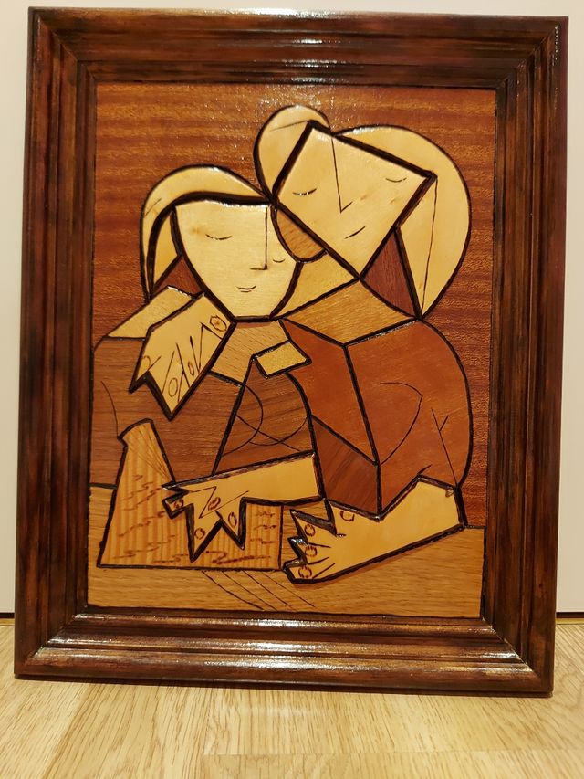 Cuadro hecho a mano en madera